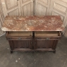 Antique Country French Louis XIV Walnut Marble Top Buffet