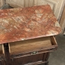 Antique Country French Louis XIV Walnut Marble Top Buffet