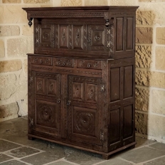 19th Century Rustic Renaissance Two-Tiered Cabinet