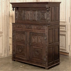 19th Century Rustic Renaissance Two-Tiered Cabinet