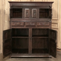 19th Century Rustic Renaissance Two-Tiered Cabinet