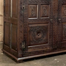 19th Century Rustic Renaissance Two-Tiered Cabinet