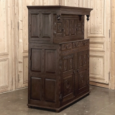 19th Century Rustic Renaissance Two-Tiered Cabinet
