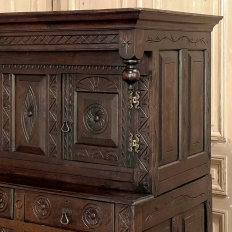 19th Century Rustic Renaissance Two-Tiered Cabinet