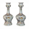 Pair of Large Boch Frères Keramis Polychrome Faience Vases