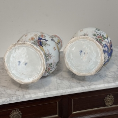 Pair of Large Boch Frères Keramis Polychrome Faience Vases