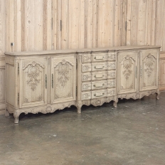Grand Liégeois Louis XIV Style Stripped Oak Buffet ~ Credenza