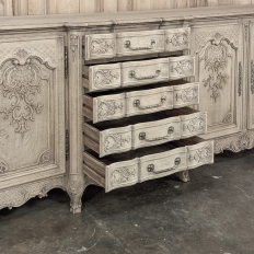 Grand Liégeois Louis XIV Style Stripped Oak Buffet ~ Credenza