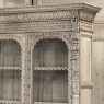19th Century Belgian Hand-Carved Stripped Oak Bookcase