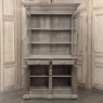 19th Century Belgian Hand-Carved Stripped Oak Bookcase