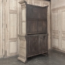 19th Century Belgian Hand-Carved Stripped Oak Bookcase