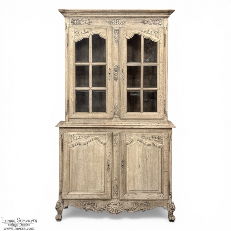 19th Century French Louis XIV Two-Tiered Bookcase ~ China Buffet