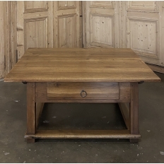 19th Century Rustic Country French Fruitwood Coffee Table