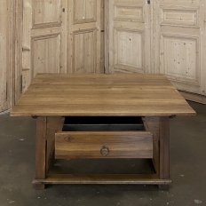 19th Century Rustic Country French Fruitwood Coffee Table