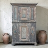 18th Century Swedish Painted Pine Two-Tiered Cabinet
