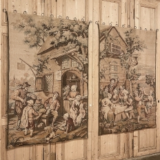 Pair Antique Tapestries after David Teniers the Younger