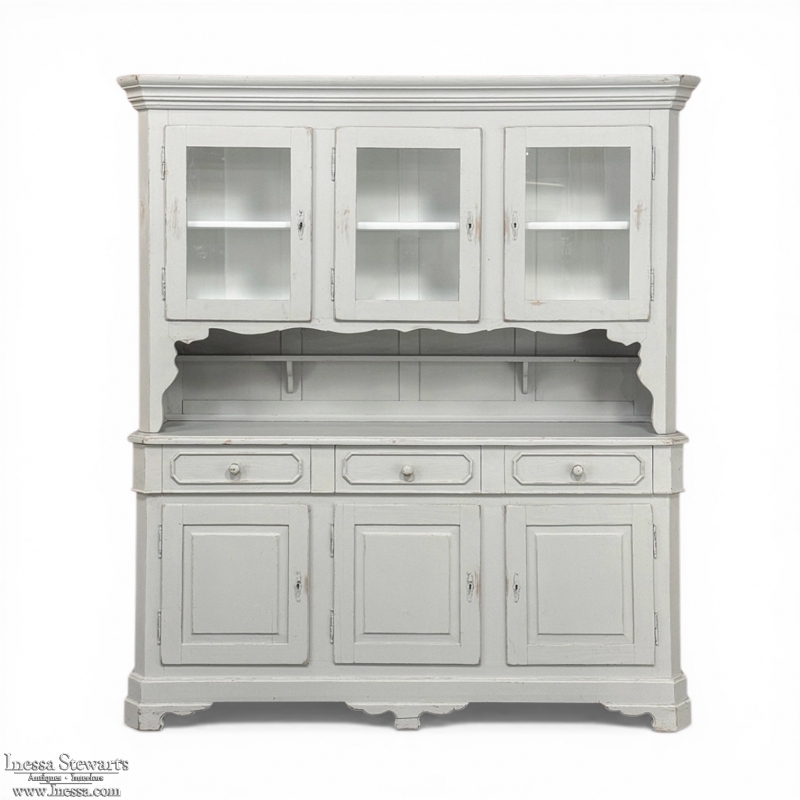 19th Century French Louis Philippe Painted China Buffet