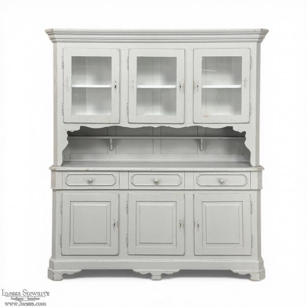 19th Century French Louis Philippe Painted China Buffet