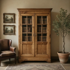 Louis Philippe Period Cherrywood Bookcase ~ Display Cabinet