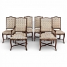 Set of 6 Antique French Regence Dining Chairs includes 2 Armchairs