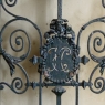 19th Century Paris Townhouse Hand Forged Wrought Iron Gate and Frame, Circa 1870’s