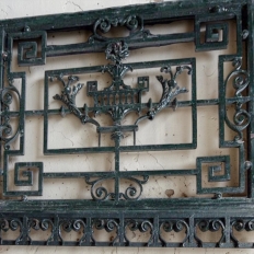 19th Century Paris Townhouse Hand Forged Wrought Iron Gate and Frame, Circa 1870’s