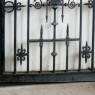 19th Century Paris Townhouse Hand Forged Wrought Iron Gate and Frame, Circa 1870’s