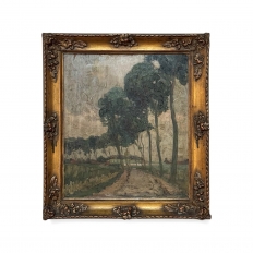Set of 2 Framed Oil Paintings on Panel by Joseph F. DeCoene
