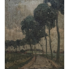 Set of 2 Framed Oil Paintings on Panel by Joseph F. DeCoene