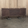 Antique Directoire Style French Mahogany Buffet with Carrara Marble Top