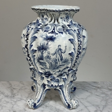 18th Century Hand-Painted Delft Jardinière, Signed LVD