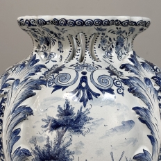 18th Century Hand-Painted Delft Jardinière, Signed LVD