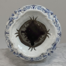 18th Century Hand-Painted Delft Jardinière, Signed LVD