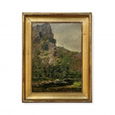 Framed Oil Painting on Panel by Laurent Souky (1914&ndash;2005), 'Rochers des Nutons'