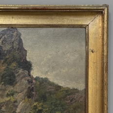Framed Oil Painting on Panel by Laurent Souky (1914–2005), 'Rochers des Nutons'