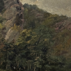 Framed Oil Painting on Panel by Laurent Souky (1914–2005), 'Rochers des Nutons'