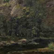 Framed Oil Painting on Panel by Laurent Souky (1914–2005), 'Rochers des Nutons'