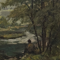 Framed Oil Painting on Panel by Laurent Souky (1914–2005), 'Rochers des Nutons'