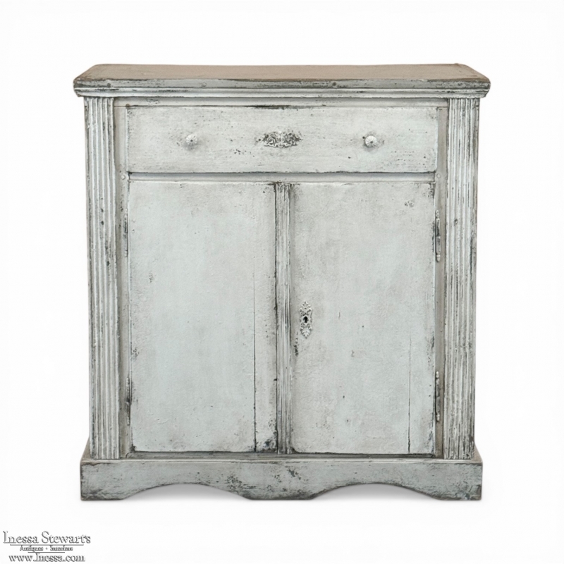 Antique Rustic Country French Painted Cabinet ~ Petite Buffet