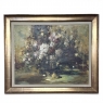 Framed Oil Painting on Canvas by Martin Bollé (1912–1968) 'Still Life with Bouquet of Roses' dated 1961