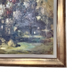 Framed Oil Painting on Canvas by Martin Bollé (1912–1968) 'Still Life with Bouquet of Roses' dated 1961