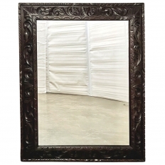 Antique French Renaissance Hand-Carved Wall Mirror