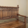 Antique Gothic Revival Carved Hall Bench