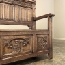 Antique Gothic Revival Carved Hall Bench