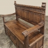 Antique Gothic Revival Carved Hall Bench