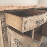 19th Century French Louis XVI Marble Top Buffet in Stripped Oak