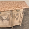 19th Century French Louis XVI Marble Top Buffet in Stripped Oak