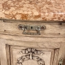 19th Century French Louis XVI Marble Top Buffet in Stripped Oak