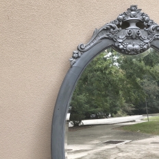 19th Century French Louis XVI Oval Painted Mirror