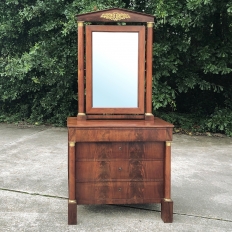 19th Century French Empire Period Mahogany Dresser with Mirror